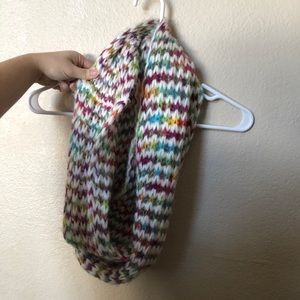 colorful knit scarf